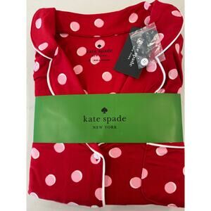 NWT Kate Spade 2 pc Dots Pajama Gift Set Size Medium $78 🩷❤️